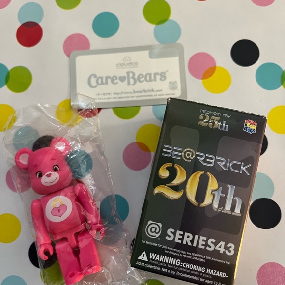 Secret Bear CareBear Be@rbrick 100% 20th series 43 pink /unopened - Picture 5 of 6